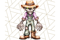 Bold Zombie Clipart PNG, Creepy Halloween Clip Art Product Image 2