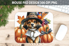 Dog Mouse pad Sublimation - Thanksgiving Animal PNG Design Product Image 1
