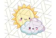 Kawaii Weather Clipart PNG, Cute Pastel Weather Icons Product Image 2