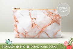 Gold Glitter Cosmetic Bag, White Marble Cosmetic Bag Design Product Image 1