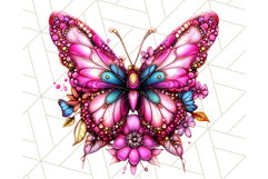 Metallic Butterfly Clipart PNG Clipart, Vibrant Butterfly Product Image 2