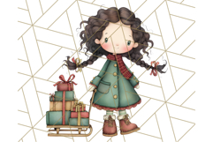 Cozy Christmas Clipart, Santa and Friends PNG Graphics Product Image 2