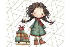Cozy Christmas Clipart, Santa and Friends PNG Graphics Product Image 2
