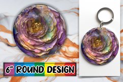 Radiant Floral Gold Sublimation Rounds Product Image 1