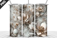 Flowers Tumbler Wrap | Sublimation Design | Tumble PNG Product Image 1