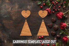 SUPER 50 Valentine Heart Template earrings SVG I Laser Cut Product Image 22