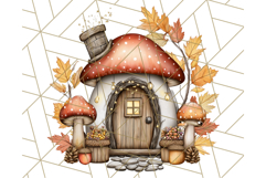 Fall Fairy House Clipart PNG, Autumn Homes and Decor Product Image 2