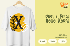 Rust &amp; Petal Boho Floral Monogram Product Image 1