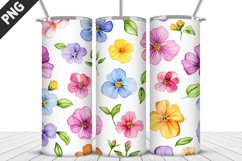 Flowers Tumbler Wrap | Sublimation Design | Tumble PNG Product Image 3