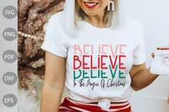 Believe In The Magic Of Christmas - Happy Holiday Quote SVG Product Image 1