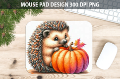 Hedgehog Mouse pad Sublimation - Halloween Animal PNG Design Product Image 1