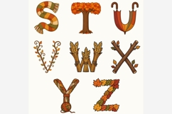 Fall Alphabet PNG Bundle | Autumn Letters A-Z | Harvest Product Image 3