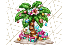 Summer Christmas Clipart PNG, Tropical Holiday Art Clip Art Product Image 2