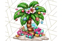 Summer Christmas Clipart PNG, Tropical Holiday Art Clip Art Product Image 2
