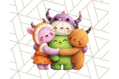 Halloween Costume Parade Clipart PNG with Monsters Clip Art Product Image 2