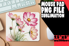 Sweet Mouse Mat Sublimation PNG, Flowers Product Image 1