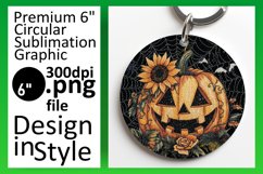Bright Round Design Keychain Template , Halloween Product Image 1
