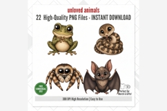 Unloved Animals Clipart Bundle | Cute Critters PNG Product Image 9