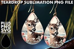 Radiant Teardrop Earrings Gift PNG, Christmas Product Image 1