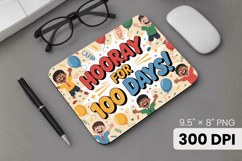 100 days of school Mouse Pad, Teacher PNG Sublimation Design Product Image 1