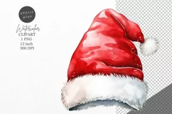 Christmas clipart, Santas hat clipart, Winter clipart Product Image 1