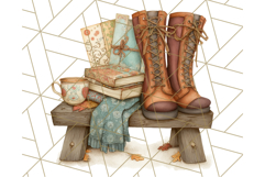 Cozy Fall Clipart PNG Autumn Cozy Elements Product Image 2