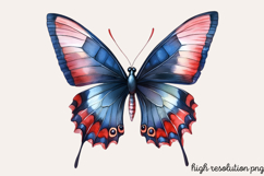 Butterfly Flowers Clipart PNG Product Image 1