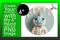 Bright Round Design Car Coaster , Cute Dino Product Image 1