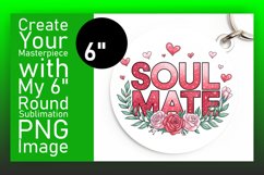 Vibrant Round Design for Keychains , Valentines Product Image 1