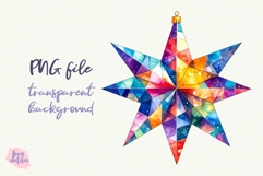 Retro Star Clipart Groovy Disco Christmas PNG Product Image 4