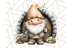 Watercolor Winter Gnome Clipart, Cute Gnome Christmas PNG Product Image 2
