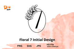 The Floral Initial Design Product Image 1