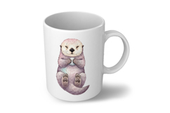 Cute Sea Otter Holding Shell Marine Animal PNG Summer Product Image 5