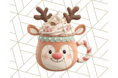 Christmas Coffee Mugs Clipart PNG Festive Cups Product Image 2