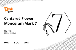 Centered Flower Monogram Mark Product Image 1