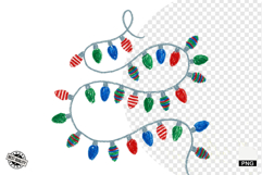 Merry Christmas Lights Clipart Product Image 1