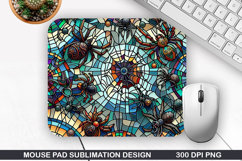 Spiders Mouse Pad Sublimation, Halloween Mouse Pad PNG Desig Product Image 1