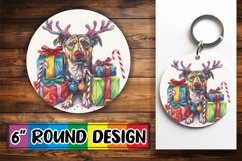 Holiday Round Design - Christmas Watercolor Product Image 1