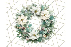 Christmas Wreath Clipart, Holiday Greenery PNG Illustrations Product Image 2