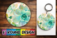 Radiant Bloom PNG: Springtime Sublimated Pattern Keychain Product Image 1