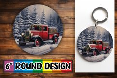 Winter Celebration Round Ornament Sublimation Product Image 1