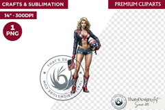 4th of July Character clipart, Patriotic Americana PNG Product Image 1
