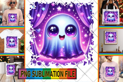Dazzling TOTE BAG Gift Magic PNG, 3D Cute Ghost Product Image 1