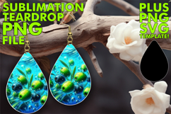 Unique Teardrop Earrings MAGIC, 3D Fruits Product Image 1
