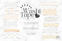 12 Digital Vintage Flowers Washi Tape, Flowers Stickers Product Image 1