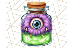 Halloween Monster Clipart PNG, Monsters in Jars, Spooky Png Product Image 2