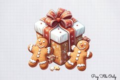 Christmas Gingerbread Clipart PNG Product Image 1
