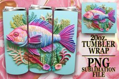 Marine Magic 3D Tumbler Sublimation Product Image 1