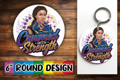 Enchanted Circle Keychain Magic, Black Woman Product Image 1