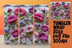 Spring 3D Floral Tumbler Wrap - Embroidered Beauty Product Image 1